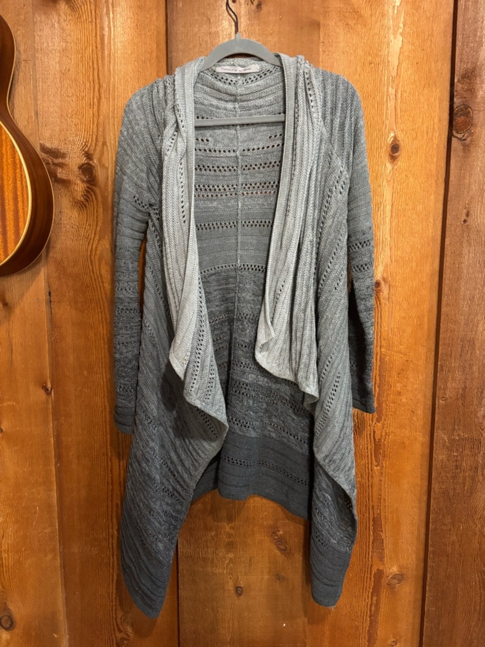 Athleta Dipped Wilton Wrap Cardigan Wool Cashmere Cotton XS